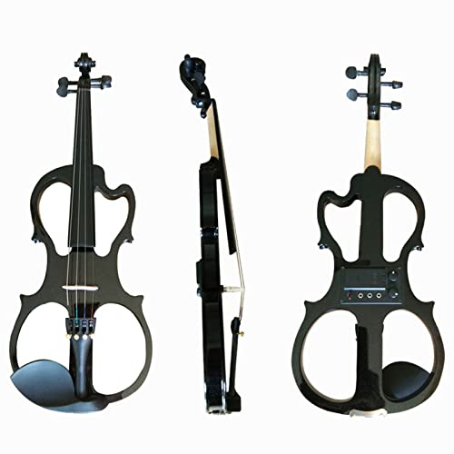 Electric Violin Silent Violin 4/4 Solid Wood Silent Fiddle For Beginners，Solid Maple Wood Metallic Electronic Quite Violin With Ebony Fittings #TOP4