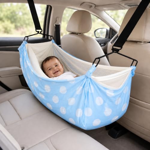 Image of Baby Cradle Khoya Cloth with Side Storage Pockets | Semi Foldable Jhula Palna Ghodiyu for 0-3 Years | Breathable Hammock with Mosquito Net | Baby Swing (Up to 15 kg) (Baby Car Jhula)