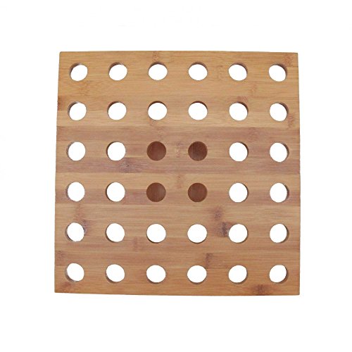 Bamboomn 13" X 13" Natural Bamboo Square Food Cone Display Tamaki Stand For Restaurants, Catered Events, Party Or Buffets, Holds Up To 36 Cones - 3 Pieces #TOP2