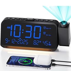 Roxicosly Projection Alarm Clock for Bedroom | Projects Time on Wall Ceiling | Ultra Clear Large photo Roxicosly Projection Alarm Clock for Bedroom | Projects Time on Wall Ceiling | Ultra Clear Large