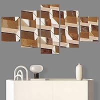 SIGNWIN 5 Panel Canvas Wall Art Abstract Colorful Hallway Industrial Lights Modern Artwork for Home Decorations Ready to Hang - 60