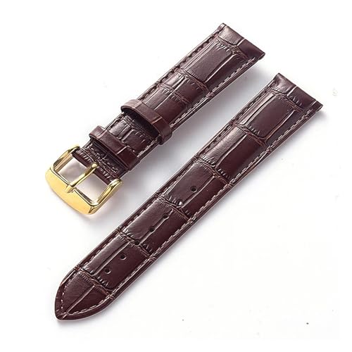 Bracelet en cuir haut de gamme pour montre Cartier Tank style classique boucle dorée