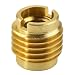 Platte River 123425, Easily add machine threads to wooden parts. 3/8-16 Threaded Brass Inserts, 10 Each