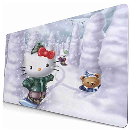 yongheng Hello Kitty musmatta bärbar dator stor skrivbord tangentbordsdyna Hello Kitty skrivbordsmatta anime spelmusmatta 029