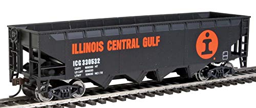 Wagon trémie HO Illinois Central grand logo orange Walthers Ready to Run