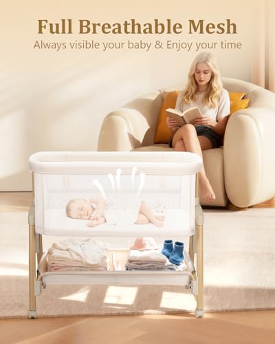 JevrJeur 7-Height Adjustable Bassinet