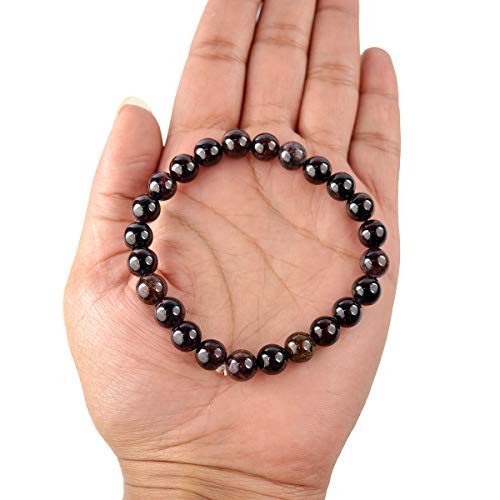 Image of Certified Natural Crystal Stone 8 mm Round Beads Bracelet for Men & Women | Reiki Charged Gemstone Bracelet | Multiple Stone Variants Available