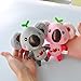 Produktbild nieliangw0q Niedlichen Cartoon Koala Baumwolle Spielzeug Schlüsselbund Clip Schlüsselanhänger Valentinstag Paar Geschenk Zufällige Farbe.