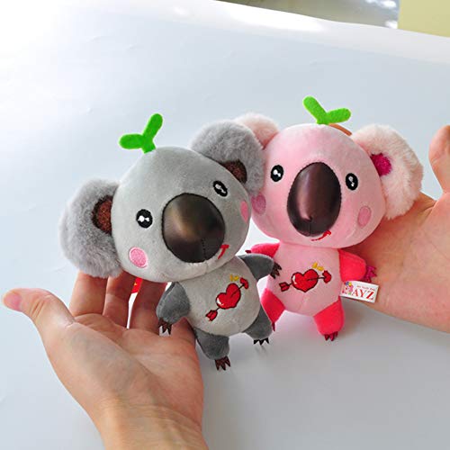 Preisvergleich Produktbild nieliangw0q Niedlichen Cartoon Koala Baumwolle Spielzeug Schlüsselbund Clip Schlüsselanhänger Valentinstag Paar Geschenk Zufällige Farbe.