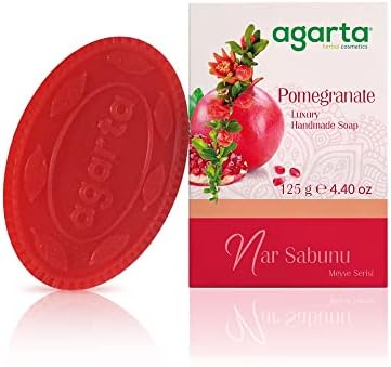 Handmade Natural Pomegranate Luxury Soap 4.4 oz, Fruit Series, Skin Soap, hand soap, body soap, beauty soap, skin care, beauty, cleaning, bathing, "It does not contain (Paraben, paraffin SLS, SLES, perfume, alcohol, animal fat,)."
