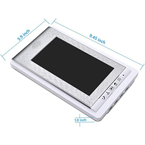 AMOCAM Video Intercom Entry System, Wired 7 inches LCD Monitor Video Door Phone Doorbell with 5PCS ID Card for 2 Units Apartment, Support Monitoring, Dual Way Door Intercom, ID Keyfob Unlock by AMOCAM - Image 7