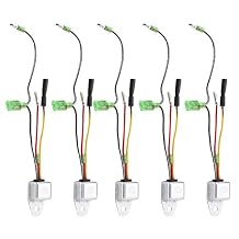 Low Oil Sensor Alarm for GX160-390, 5 Pack, Metal & Plastic, 3.8cm, Push-Pull, Flange Mount, Oil Level Alarm Sensor, Outdoor Power Equipment