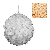 Relaxdays Hängelampe, Puzzle Lampe, außergewöhnlich, E27 Fassung, zum Zusammenstecken, Wohnzimmer, HxD 106 x 40 cm, weiß