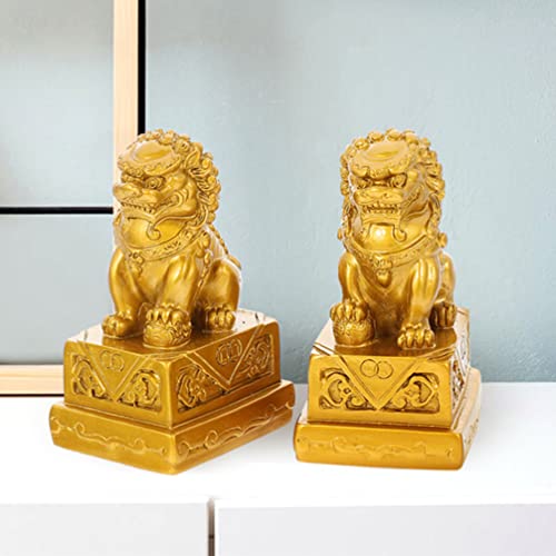 Estatuas guardianes perros Foo - 2 piezas miniatura 4