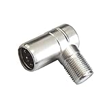 F-Factory アンテナケーブル L型変換プラグ (4K8K.BS.CS.地デジ.CATV 対応)(F型⇒プッシュ式) /C-110