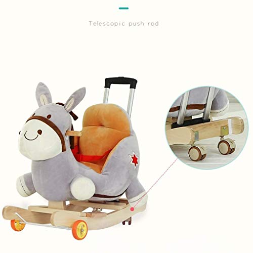 ZHANGYUEFEIFZ Schaukelpferd Plüsch Schaukeltier Pferd Rocking Horse Stuhl Baby Trojan Spielzeug Geschenk Kinder… – Bild 6