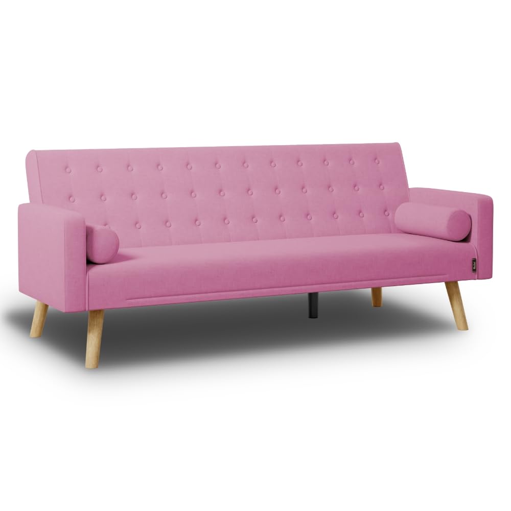 Sofá Cama 3 Plazas Chaise Longue Nalui Convertible Cama Doble 203x82x78cm