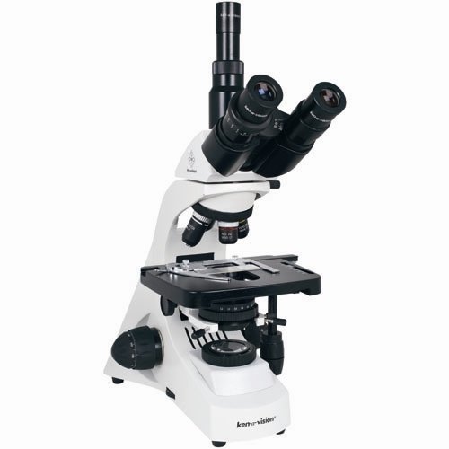 Ken-A-Vision T-29046 Research Microscope, 10× Eyepiece, Trinocular Head and Infinity Plan Objectives