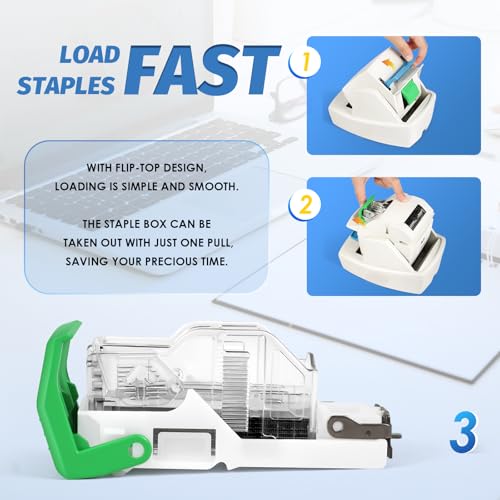 Image of Electric Stapler, Heavy Duty 70 Sheets Automatic Stapler, with 5500 Staples