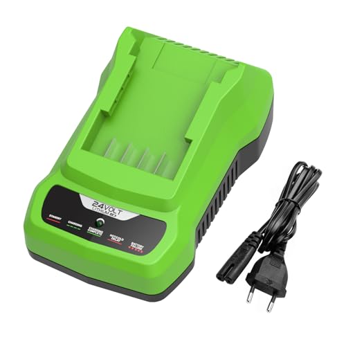 XNJTG 24V Chargeur pour Greenworks Chargeur G24C G24X2UC2 Compatible avec Greenworks 24V Batterie G24B2 & G24B4