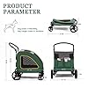 Dog-Stroller-Pet-Stroller-Large-Adjustable-Handle-Zipper-Entry-Skylight-Window-Stroller-Suitable-for-Small-Medium-Large-Pets Large Dog Stroller