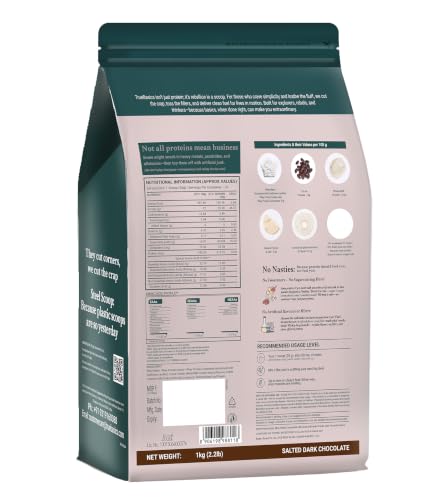 Image of TrueBasics Clean Whey Protein Powder Blend, Salted Dark Chocolate, 1kg