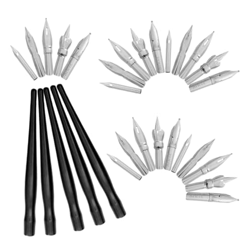 DIYEAH Dip Pen Replacement 5 Set Line Pen Nibs for Drawing Calligraphy Manga and Writing