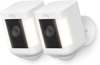 Ring Spotlight Cam Plus Wired by Amazon | 1080p HD Video Intercom Function Night Vision Colour LED Spotlights Siren Hardwi…