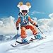Ski Helmet Cover, Goat Style Knitted Snowboard Helmet Cover Helmet Accessories for Kids & Adults Winter Snow Sports