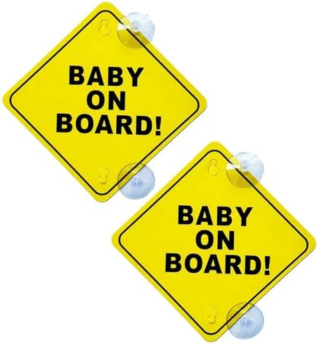 Pegatina Baby on Board Coche,2 Piezas Señal Autoadhesiva para el ...