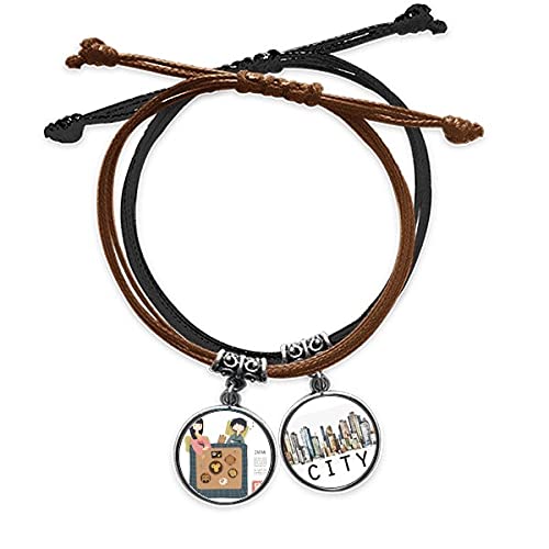 Bracelet corde et cuir Sidi tressé main inspiré de la cuisine japonaise