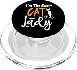 carino halloween cat lovers - divertente gatto mamma spaventoso gatto signora popsockets popgrip per magsafe