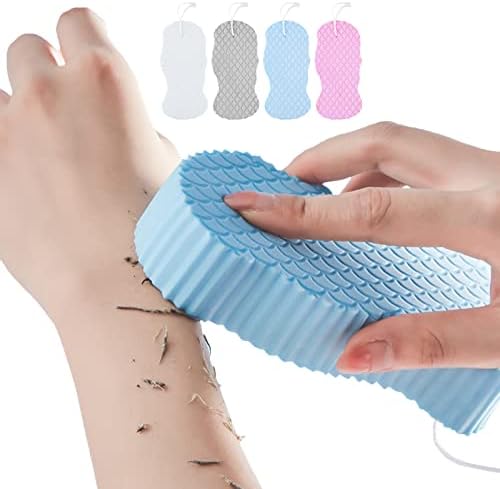 4 Multipack Ultra Soft Exfoliating Bath Sponge, Body Dead Skin Removal Bathing Sponge Reusable With Lanyard, Sponge Body Brush for Adult Children Elderly Shower