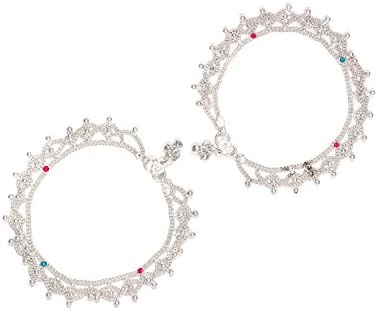 Womens Trendz Silver Plated ISHA ball zalar anklet
