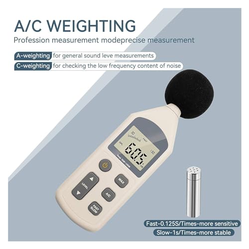 Sonomètre numérique 30-130dB avec écran LCD pour mesure de bruit intérieur et extérieur - 4