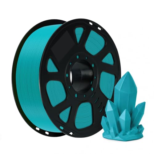 Kingroon PLA Filament 1.75mm 1kg Spool (2.2lbs) +/- 0.02mm Tolerance Smooth 3D Printing Filament Fits for Most FDM 3D Printers Turquoise Green