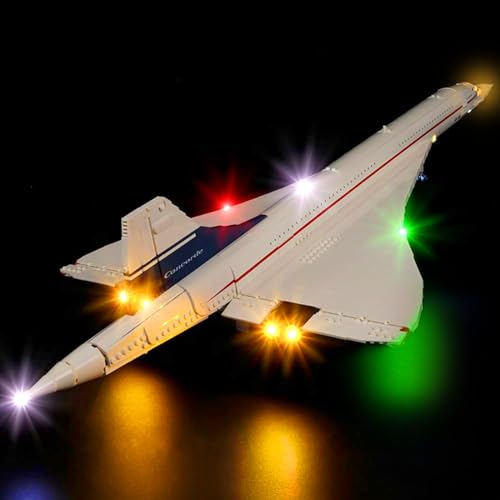Kyglaring Kit de iluminación LED (sin Modelo) - Compatible con el Juego de Bloques de construcción Lego-10318 Icons Airbus Concorde - Sólo Leds Sin Juego de Ladrillos(Versión clásica)
