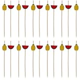 Angoily Palillos para Cóctel Hawaianos 100 Unidades Mezclados de Piña y Sandía Palillos para Frutas y Postres Decoración Colorida para Fiestas Hawaianas Cumpleaños y Eventos Tropicales