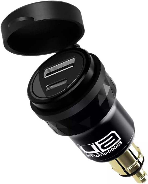 Din Hella Auxilliary Socket Dual Charger with USB and Type C