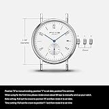 FEICE Męskie zegarki Bauhaus Design automatyczny zegarek wodoodporny szafirowy kryształ analogowe mechaniczne zegarki dla mężczyzn kobiet unisex -FM201, Czarny, pasek