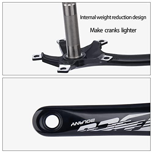 Bolany 170Mm Bike Crankset Double Speed Round 39/53T Chainring 130Bcd Hollow Integrated 9S/10S With Bottom Bracket Fit For Road Bike Cranksets #TOP6