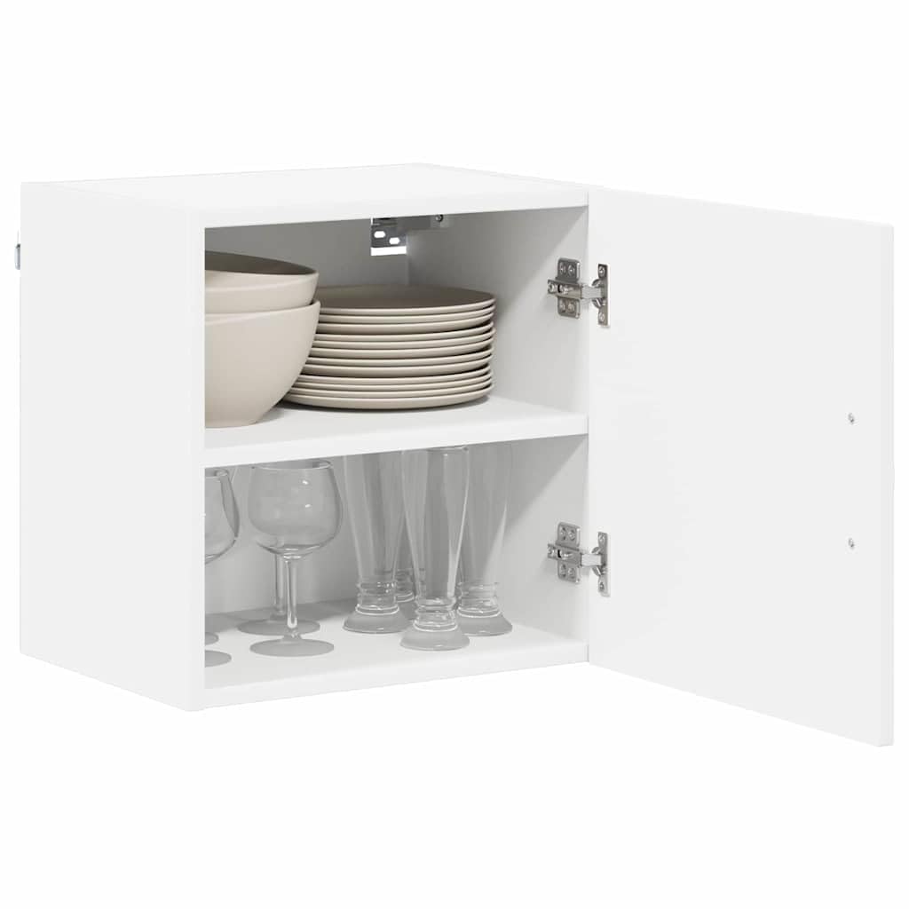 vidaXL Wall Cabinet LUCCA White 40 x 31 x 40 cm Engineered Wood, Modern Kitchen Solutions, Rectangular Wooden Panel, Durable Dishwasher Cover, Appliance Concealer, Space Saver Design — image 1