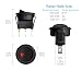 Interruptores para Coche, MiMoo 8pcs LED Interruptor Coche Rocker Interruptor 12 V...