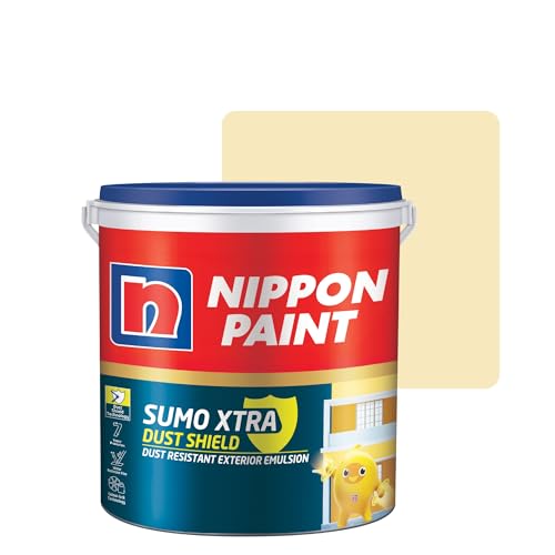 Image of Nippon Paint Sumo Xtra Dust Shield Exterior Emulsion (20L, Silky Veil) - Dirt Pickup Resistant, Colour-Lock, Water Resistant, Low VOC Wall Paint for Exterior Masonry Surfaces - 20 Litre