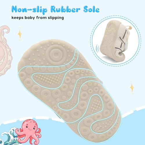 Image of Scurtain Baby Shoes Boy Girl First Walking Shoe Infant Crib Breathable Sneakers Lightweight Barefoot Shoes for Babies