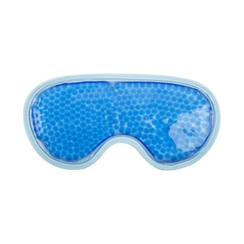 Ice Eye Mask by FOMI Care | Cooling Technology for Relaxing Sleep | Blackout for Airplane Travel | Migraine Headache, Eye Puffiness, Dark Circle Relief | Reusable Ankle Wrap | Fabric Backing (Blue) Cover