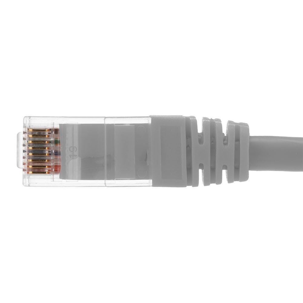 NavePoint Ethernet Patch Cable CAT6A, UTP, 24AWG, 10 Ft, 10 Pack, Gray