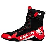 Fighting Superior Boxing Shoes, Black/Red, 7