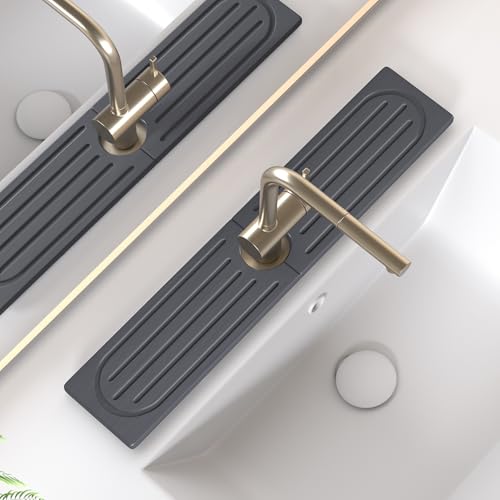 Kitchen Faucet Mat, Diatomite Sink Faucet Mat Splash Guard for Kitchen, Water Absorbing Stone Tray for Sink, Quick Drying Faucet Mat for Kitchen Sink, Absorbent Stone Drying Tray for Bathroom Counter