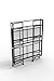 Convenience Concepts Xtra Storage Shelves - 3-Tier Wide Folding Metal Storage Shelves, Closet Organizer for Office, Laundry Room, Bedroom, Garage, Kitchen, Bathroom, Black